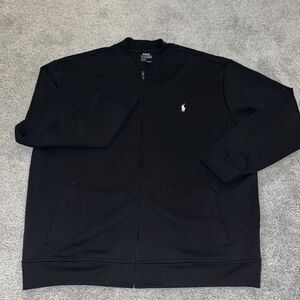 Polo by Ralph Lauren Black White Pony Full zipper Performance model Track Jacket